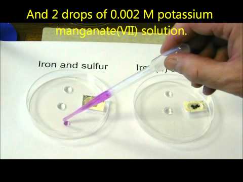 how to react iron with sulphur