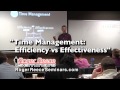 Time Management: Efficiency vs. Effectiveness