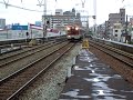 近鉄電車　八戸ノ里にて