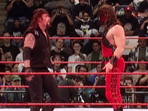 Kane sets The Undertaker's casket on fire