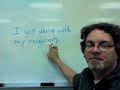An English teacher explains a few things about the verb phrase 