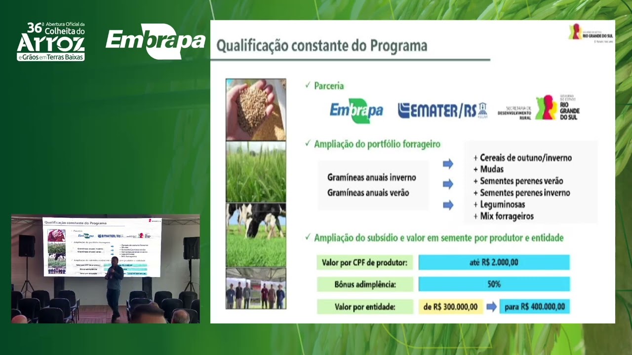 36º AOCA | Programa de Sementes e Mudas Forrageiras