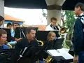 The Upland High Jazz Band playing christmas music at a local cafe