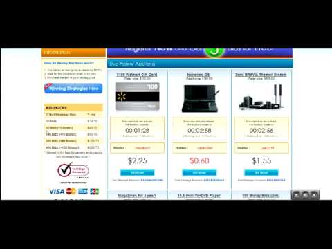 bidray - Bidray is an auction site where all items begin at $0.01 and go from there...most of the time you will end up winning a expensive item for a low price. try i...