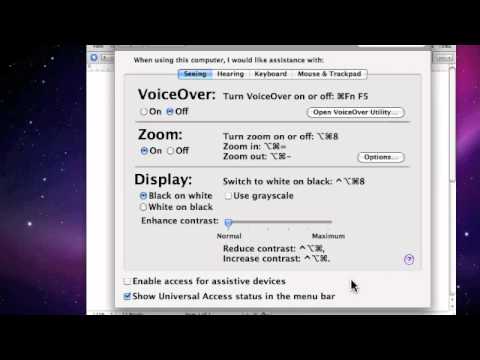 how to enable universal access on mac