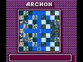 buy this game and more at www.pedrogames.com . archon the light and the dark is a strategic board game with some similarities to chess. two sides, a light one and a dark one, consisting of 18 pieces each compete on a board divided into (9 by 9) squares. you win the game by having one of your units on each of the five powerpoint squares or by removing all opposing pieces from the board. the different pieces have their own movement restrictions regarding the number of squares they're allowed to travel on the board and whether or not they can jump over other units (like the knight in chess). units also behave different in combat; some units are faster than others, some use melee attacks while others fire projectiles.