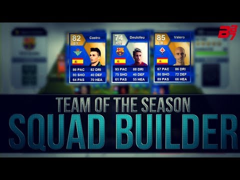 Fifa 13 Ultimate Team | Team Of The Season Hybrid Squad Builder ft Deulofeu/Ruben Castro!
