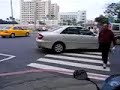 Cross the street in Tainan, Taiwan