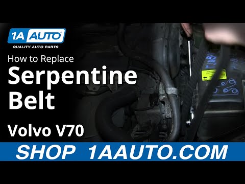 How To Install Replace Engine Serpentine Belt Volvo V70 Wagon