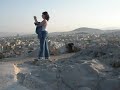 view of athens going up to the acropolis