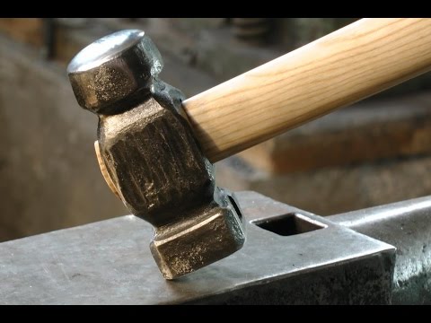 Forging Rounding Hammer from a clubhammer, Aus einem Fäustel einen Ballhammer schmieden