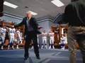 Cowboys' Jerry Jones dancing Papa John's pizza commercial