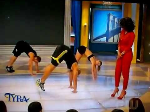 shaun t - Shaun T. showed his INSANITY non-stop power moves on the Tyra Banks show! No equipment or weights needed. Just the will to get the hardest body you ever had!...