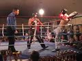 'relentless' reiss larvin from uska kickboxing gym in birmingham takes on former wka junior world champion sam allan from rivals gym in scotland for the wpkc british title.
the bout was held at the magnet centre in erdington, birmingham on 7th october 2007.
15 year old reiss turned in the performance of his career so far winning a unanimous points decision against a talented operator two years his senior.