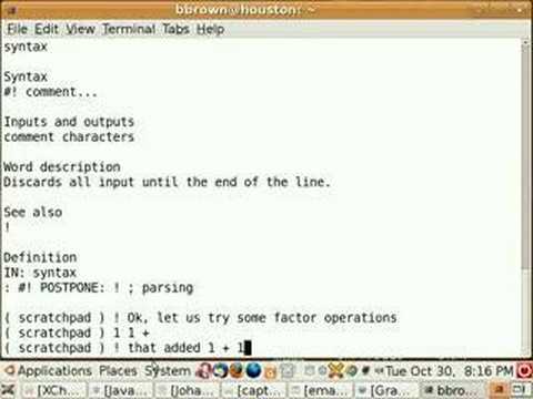 Factor programming language basic (1)