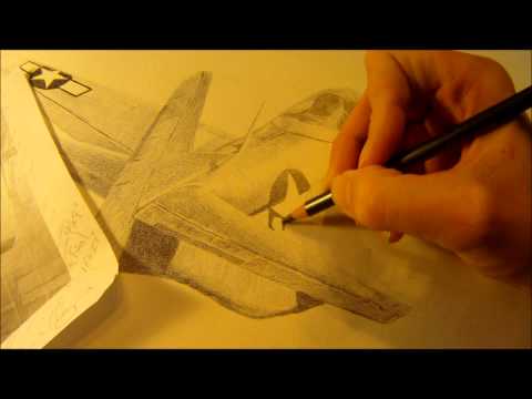 how to draw the p-51 mustang