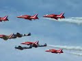 Red Arrows with WWII Planes Flypast