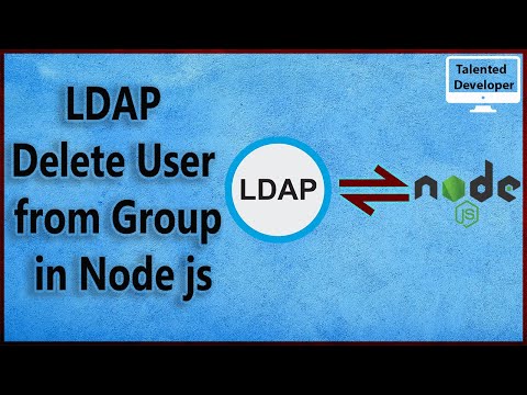 11. LDAP Node:LDAP Delete User from Group in Node js