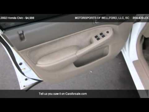 2002 honda civic ex sedan - MOTORSPORTS OF WELLFORD, LLC 110 Syphrit Road in Wellford, SC 29385 Come test dirve this 2002 Honda Civic EX sedan for sale in Wellford, SC. http://motorspor...