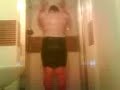 (crossdressed video)shower in girls school uniform