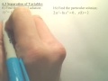 6.3a Separation of Variables - Calculus
