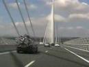 Driving across Viaduct Millau in France - August, 2006