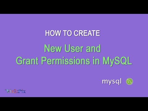 how to create user in mysql