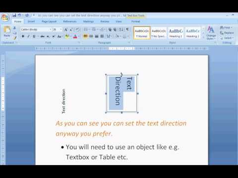 how to turn font sideways in word