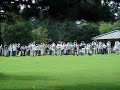 Gymnastique matinale des p�lerins � Nara, Japon