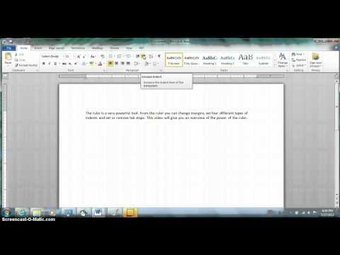 how to adjust ruler in word