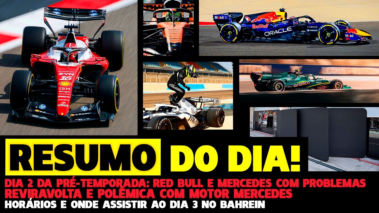 🚨DIA 2: RED BULL E MERCEDES DÃO PROBLEMA, FERRARI E MCLAREN DOMINAM, BORTOLETO P6 | FÓRMULA 1