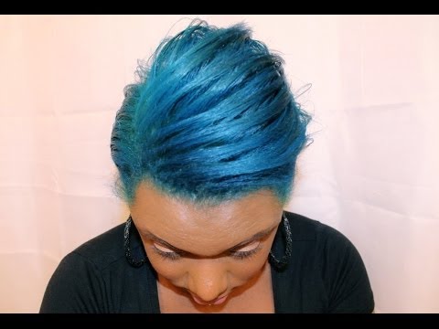 how to dye hair aqua blue