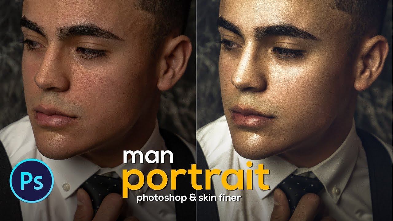 photo retouching tutorial man portrait three steps 0