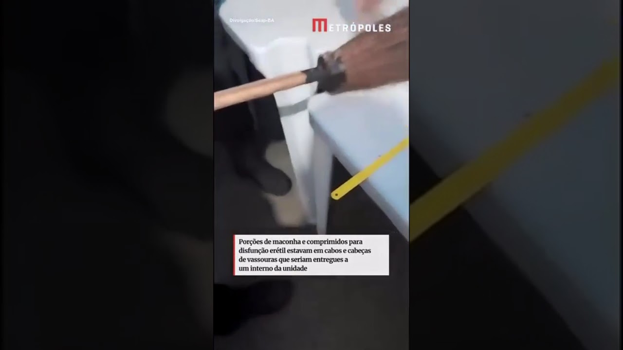 Mulher é presa ao entrar em presídio com viagra e maconha em vassoura