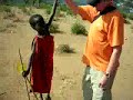 Masai child jumping Masai child jumping
