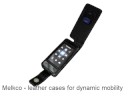 Melkco Tasche Leder Etui cuir ~Samsung SGH-F490 Flip Type (Black)