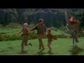 labrador chasing gallimimus in jurassic park, isla nublar