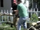 guy gets his wood cut