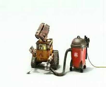 Wall-E y la aspiradora, animación de Pixar-Studios
