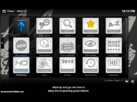 Install MashUp and Dixie TV Guide for XBMC