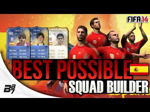 BEST POSSIBLE SPAIN TEAM! w/ TOTS COSTA | FIFA 14 Ultimate Team Squad Builder