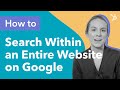 How to Use Google Search to Search Within a Website