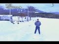 Akira Taue Hits Jun Izumida in the nuts with a snowball.