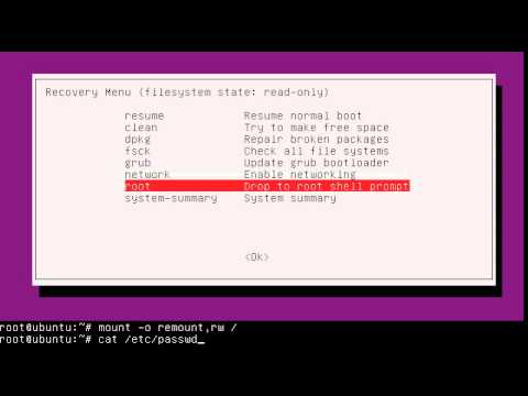 how to recover ubuntu password 12.04