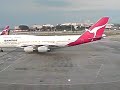 Qantas B747 400 pulling into its stand at Changi's T1 Qantas B747 400 pulling into its stand at Changi's T1