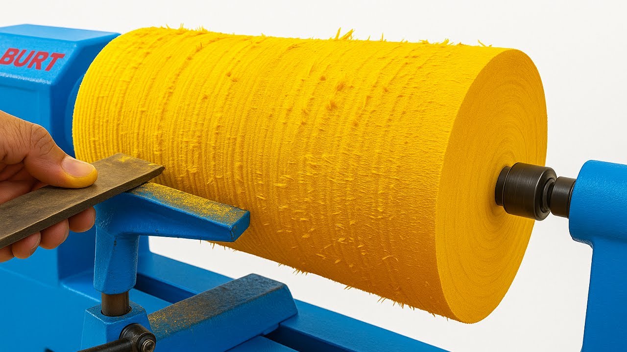 Woodturning Crazy – Golden Wood Glistened Under Lathe Blade