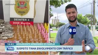 Adolescente apreendido em Marília: suspeito tinha envolvimento com o tráfico