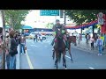 Cheong Gye Cheon - marching in preparation