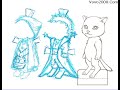 Cat Paper Doll painting/drawing canvas 1/2 ???????
