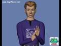 Two handed sign language fingerspelling alphabet